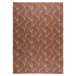 Interieur05 Buitenkleed Deco Roest/Wit - 230 x 160 cm