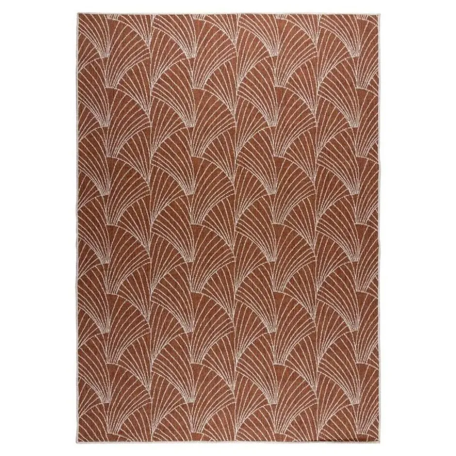 Interieur05 Buitenkleed Deco Roest/Wit - 230 x 160 cm