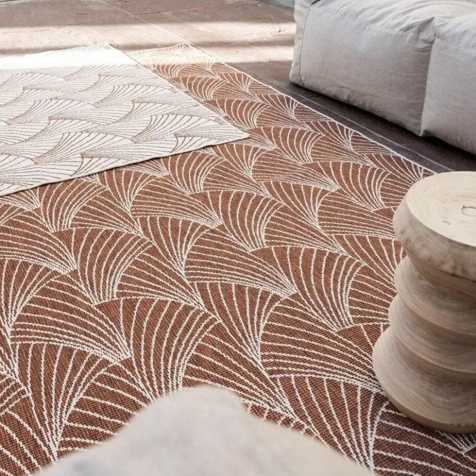 Interieur05 Buitenkleed Deco Roest/Wit - 230 x 160 cm