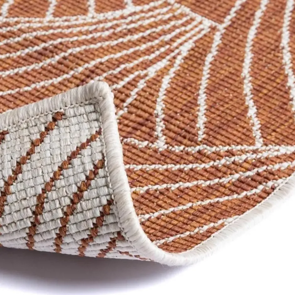 Interieur05 Buitenkleed Deco Roest/Wit - 230 x 160 cm