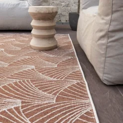 Interieur05 Buitenkleed Deco Roest/Wit - 340 x 240 cm