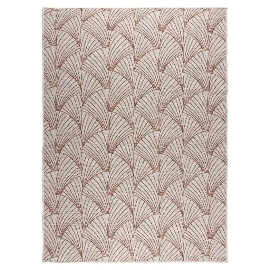 Interieur05 Buitenkleed Deco Roest/Wit - 340 x 240 cm