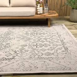 Interieur05 buitenkleed zwart/wit Nova - 230 x 160 cm