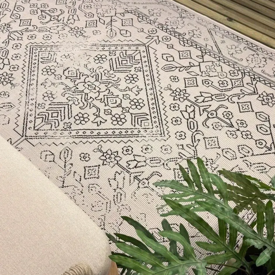 Interieur05 buitenkleed zwart/wit Nova - 290 x 200 cm