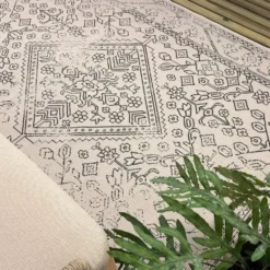 Interieur05 buitenkleed zwart/wit Nova - 340 x 240 cm