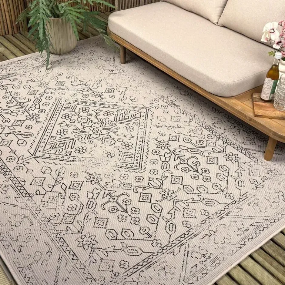Interieur05 buitenkleed zwart/wit Nova - 340 x 240 cm
