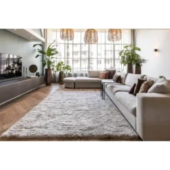 Interieur05 Hoogpolig vloerkleed Fender wit/creme - 230 x 160 cm