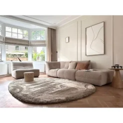Interieur05 Hoogpolig vloerkleed Odelia Stone - 80 x 150 cm