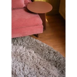 Interieur05 hoogpolig vloerkleed polyester Pilo groen/beige - 240 x 240 cm