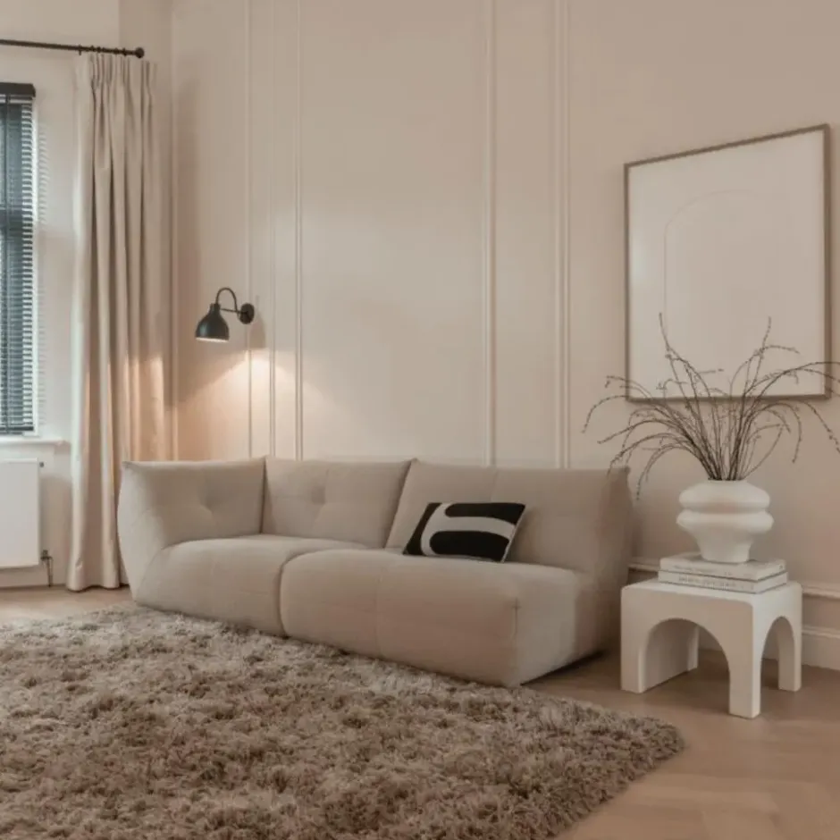 Interieur05 hoogpolig vloerkleed polyester Pilo taupe - 230 x 160 cm