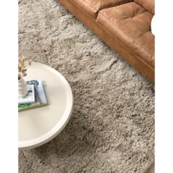 Interieur05 hoogpolig vloerkleed polyester Pilo taupe - 230 x 160 cm