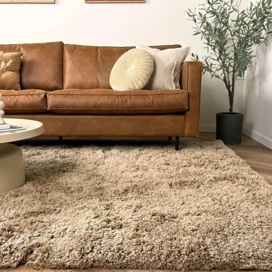 Interieur05 hoogpolig vloerkleed polyester Pilo taupe - 230 x 160 cm