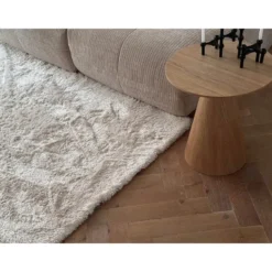 Interieur05 Hoogpolig vloerkleed Odelia beige/wit - 240 x 330 cm