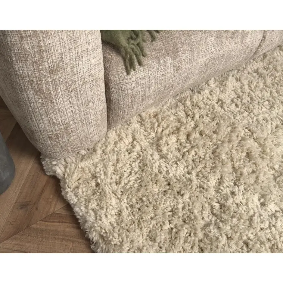 Interieur05 hoogpolig vloerkleed polyester Pilo ivoor/wit - 230 x 160 cm