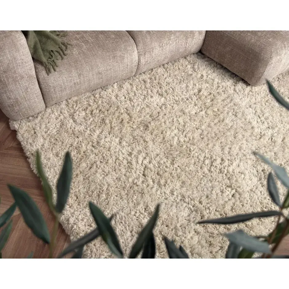 Interieur05 hoogpolig vloerkleed polyester Pilo ivoor/wit - 230 x 160 cm