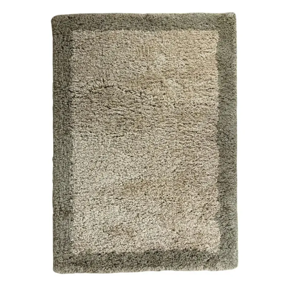 Interieur05 hoogpolig vloerkleed polyester Pilo groen/beige - 340 x 240 cm