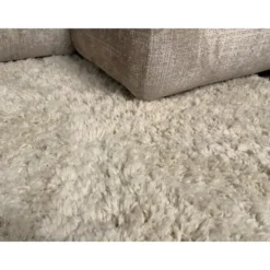 Interieur05 hoogpolig vloerkleed polyester Pilo ivoor/wit - 150 x 80 cm