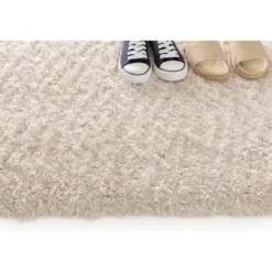 Interieur05 Hoogpolig vloerkleed Fender wit/creme - 290 x 200 cm