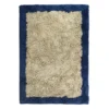 Interieur05 hoogpolig vloerkleed polyester Pilo beige/blauw - 230 x 160 cm