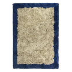 Interieur05 hoogpolig vloerkleed polyester Pilo beige/blauw - 230 x 160 cm