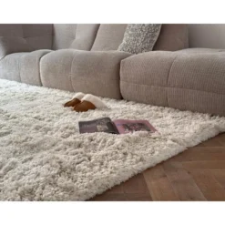 Interieur05 hoogpolig vloerkleed polyester Pilo ivoor/wit - 340 x 240 cm