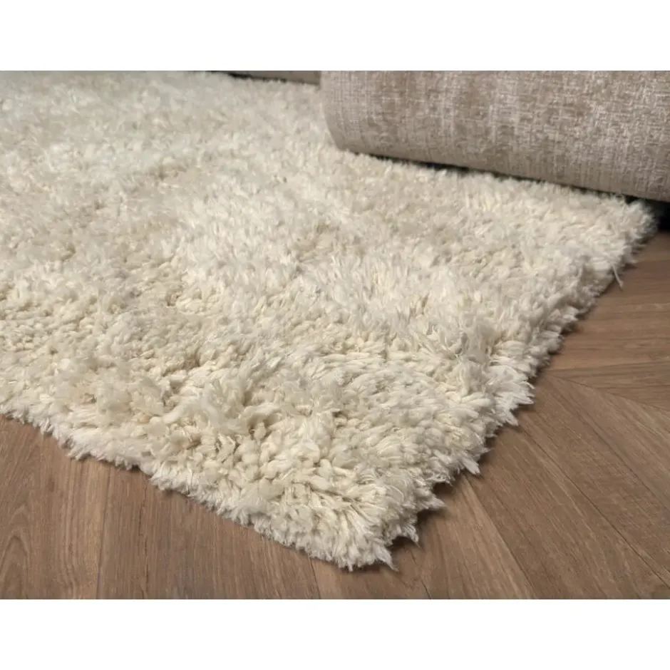 Interieur05 hoogpolig vloerkleed polyester Pilo ivoor/wit - 340 x 240 cm
