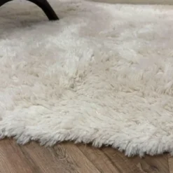 Interieur05 hoogpolig vloerkleed Furr beige - 80 x 140 cm