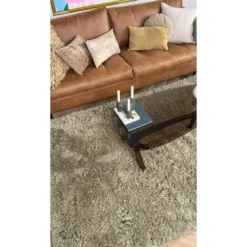 Interieur05 hoogpolig vloerkleed polyester Pilo groen - 290 x 200 cm