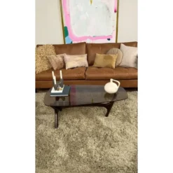 Interieur05 hoogpolig vloerkleed polyester Pilo groen - 290 x 200 cm