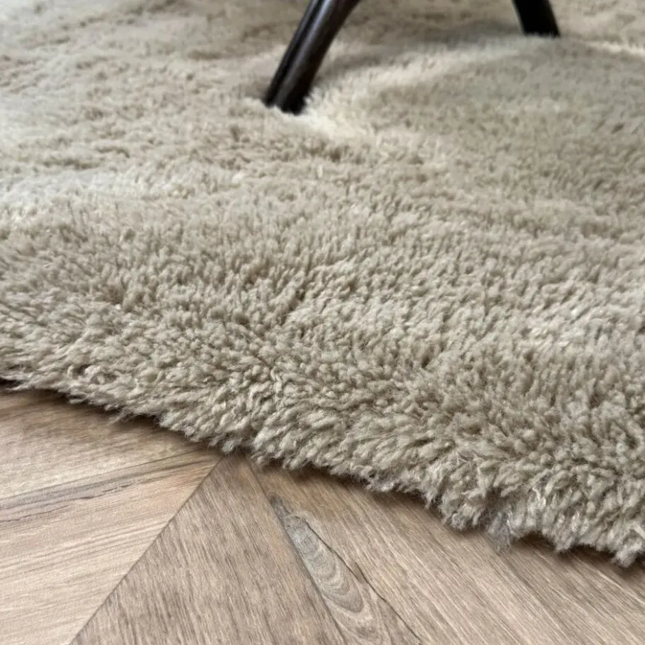 Interieur05 hoogpolig vloerkleed Furr bruin - 160 x 230 cm