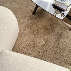 Interieur05 hoogpolig vloerkleed Furr bruin - 160 x 230 cm