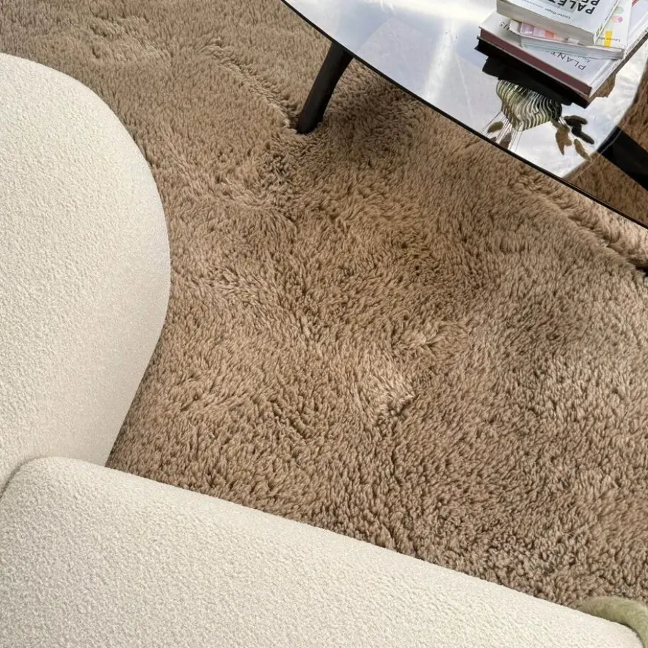 Interieur05 hoogpolig vloerkleed Furr bruin - 160 x 230 cm