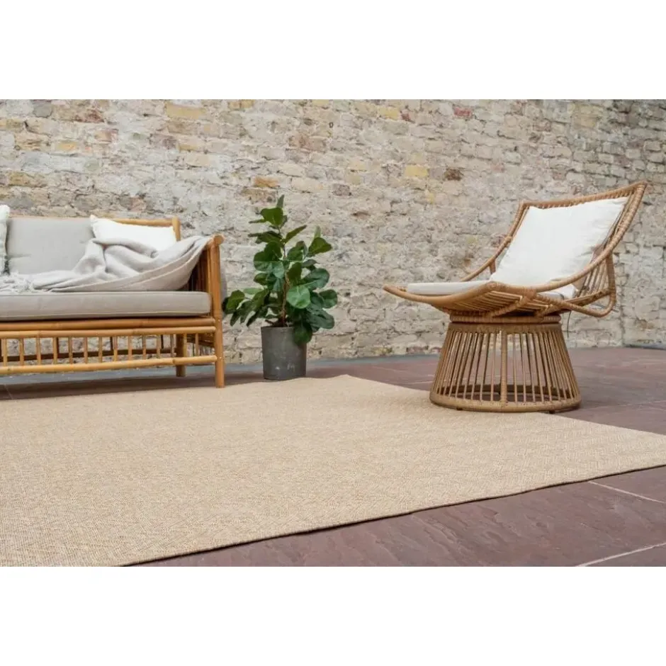 Interieur05 Jute buitenkleed naturel visgraat - 290 x 200 cm