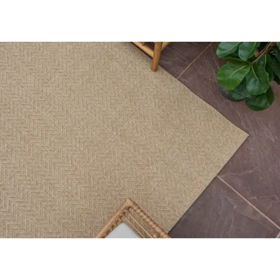 Interieur05 Jute buitenkleed naturel visgraat - 290 x 200 cm