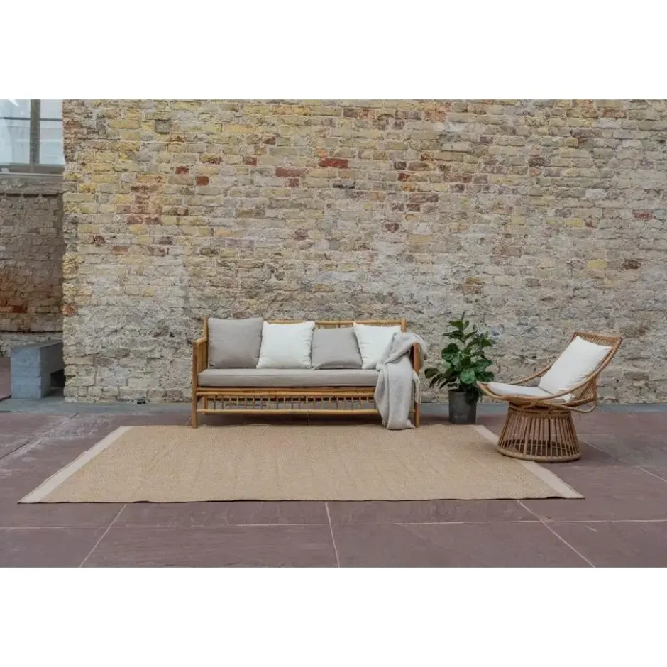 Interieur05 Jute buitenkleed naturel border - 230 x 160 cm