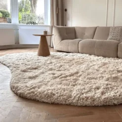 Interieur05 organisch hoogpolig vloerkleed polyester Pilo ivoor/wit - 230 x 1...
