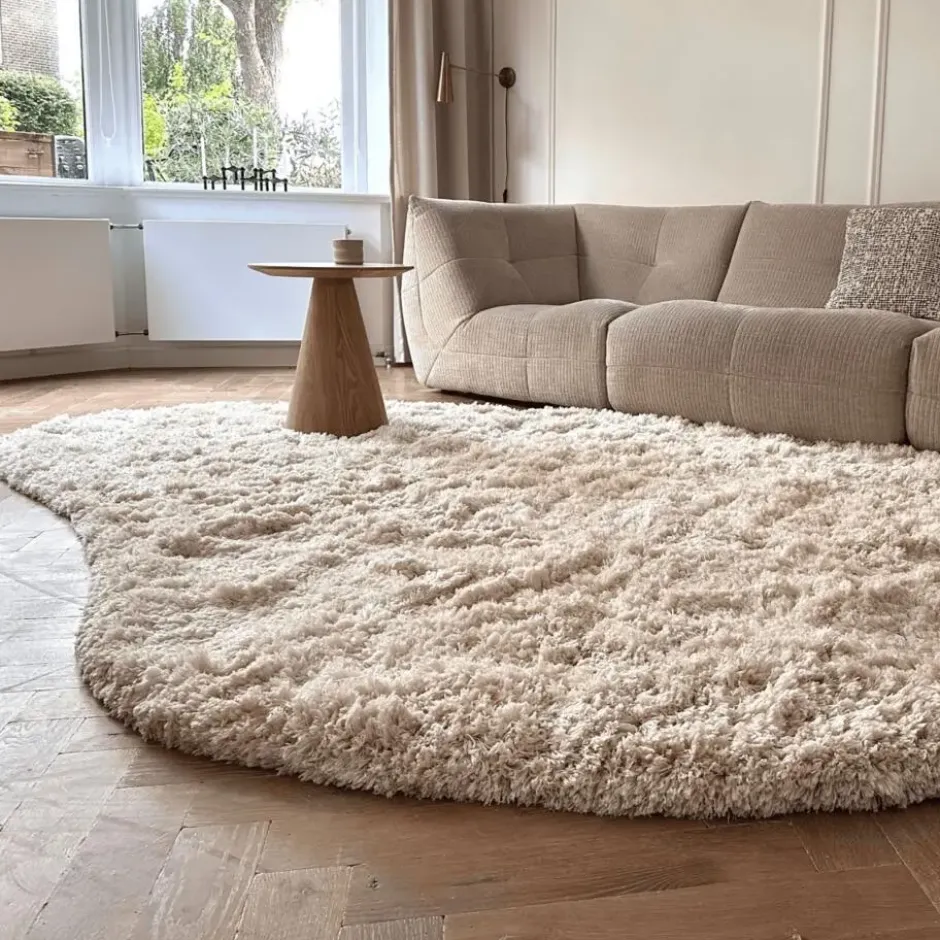 Interieur05 organisch hoogpolig vloerkleed polyester Pilo ivoor/wit - 230 x 1...
