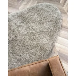 Interieur05 organisch hoogpolig vloerkleed polyester Pilo taupe - 230 x 160 cm
