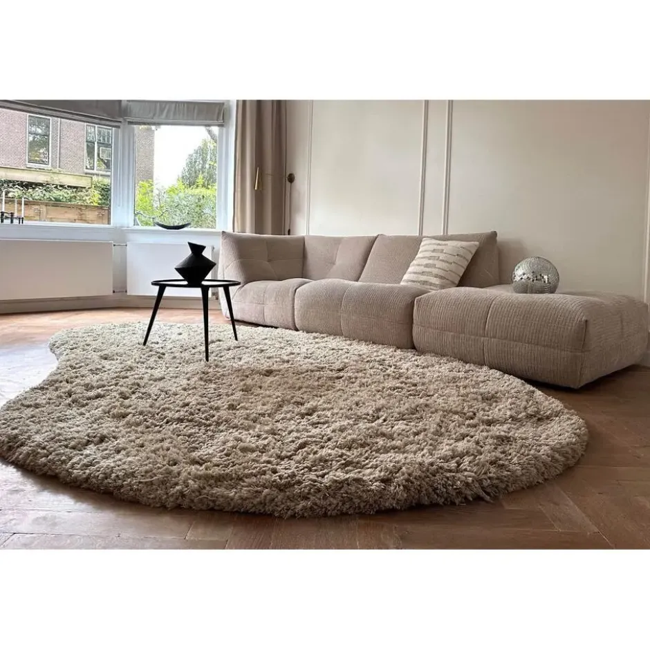Interieur05 organisch hoogpolig vloerkleed polyester Pilo beige - 290 x 200 cm