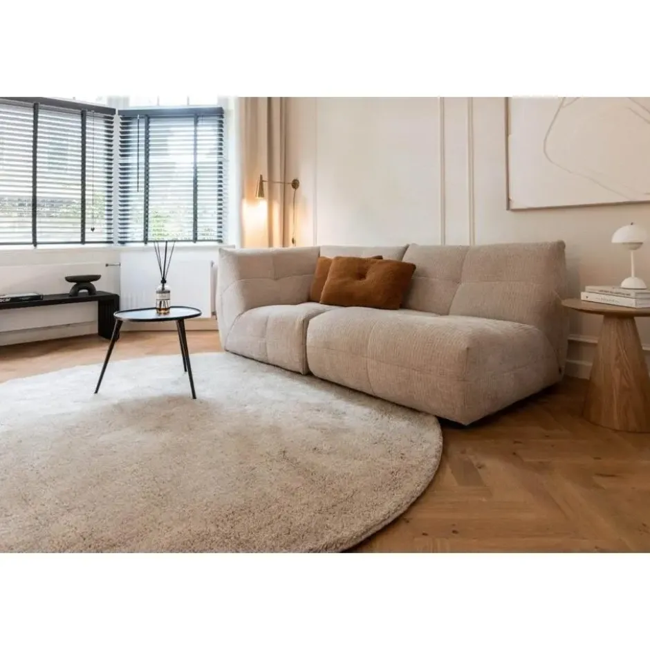 Interieur05 rond berber vloerkleed Nador lichtgrijs - 160 x 160 cm