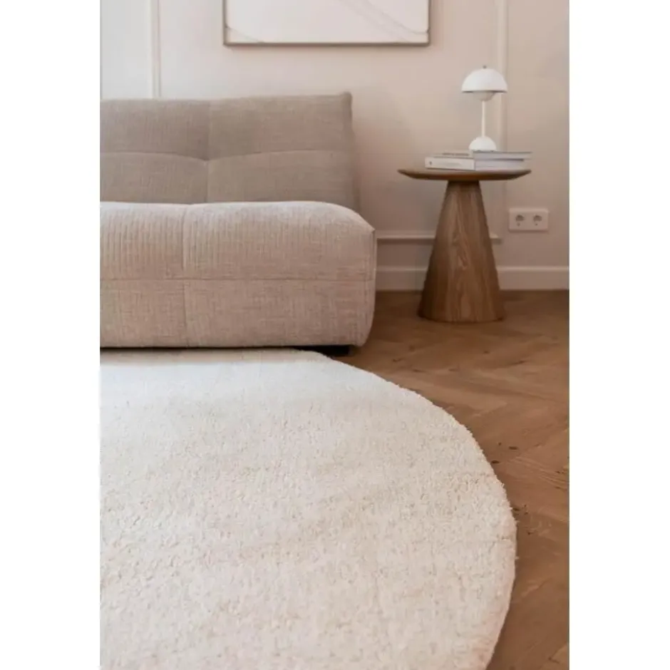 Interieur05 rond berber vloerkleed nador ivoor wit - 160 x 160 cm