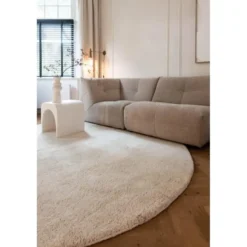 Interieur05 rond berber vloerkleed nador ivoor wit - 160 x 160 cm