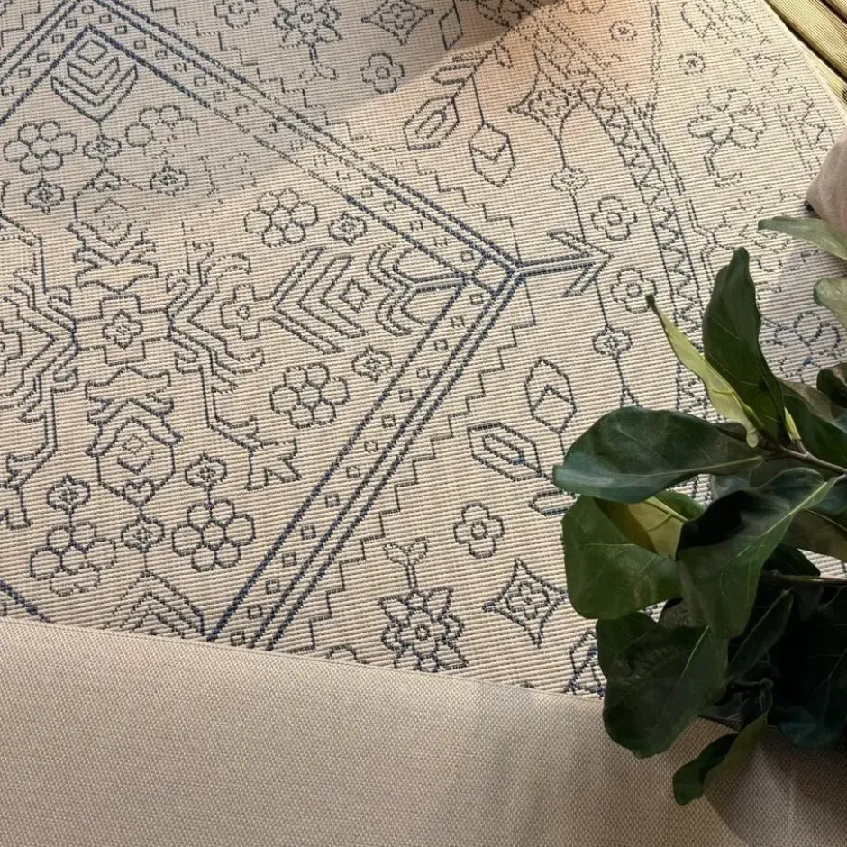 Interieur05 Rond Buitenkleed Blauw Nova - 200 x 200 cm