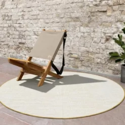 Interieur05 rond buitenkleed geel/okergeel Tone - 240 x 240 cm