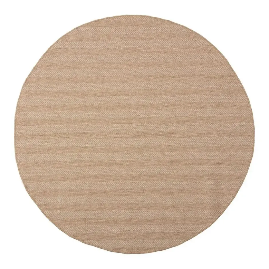 Interieur05 rond buitenkleed jute naturel zigzag - 240 x 240 cm