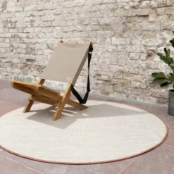 Interieur05 rond buitenkleed roest Tone - 200 x 200 cm