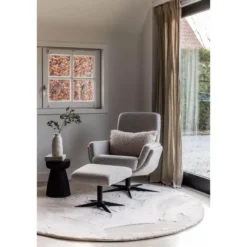 Interieur05 Rond Hoogpolig Vloerkleed Lux Creme - 240 x 240 cm
