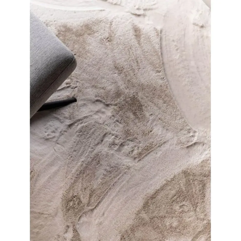 Interieur05 Rond Hoogpolig Vloerkleed Lux Creme - 240 x 240 cm