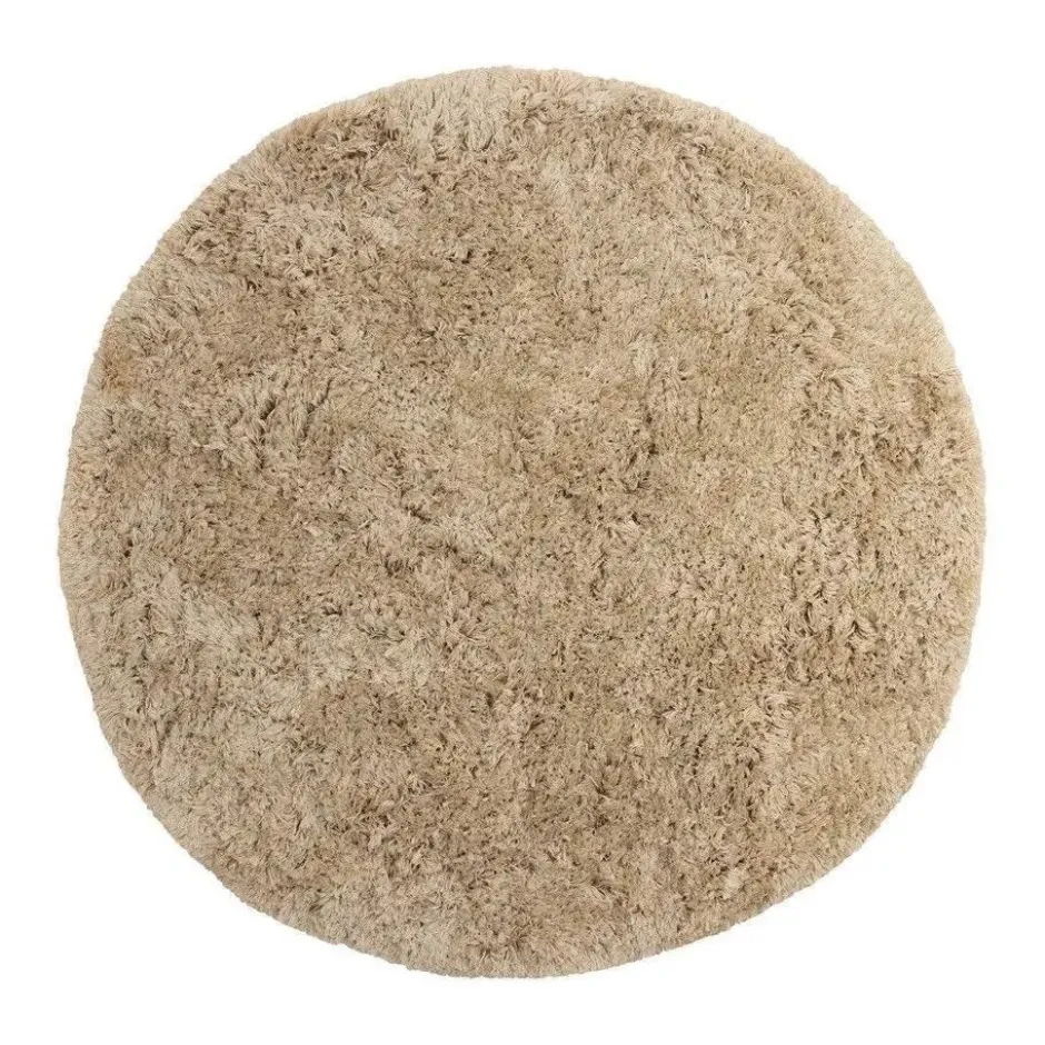 Interieur05 rond Hoogpolig Vloerkleed Polyester Pilo Beige - 240 x 240 cm