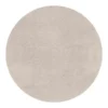 Interieur05 rond hoogpolig vloerkleed Furr beige - 200 x 200 cm